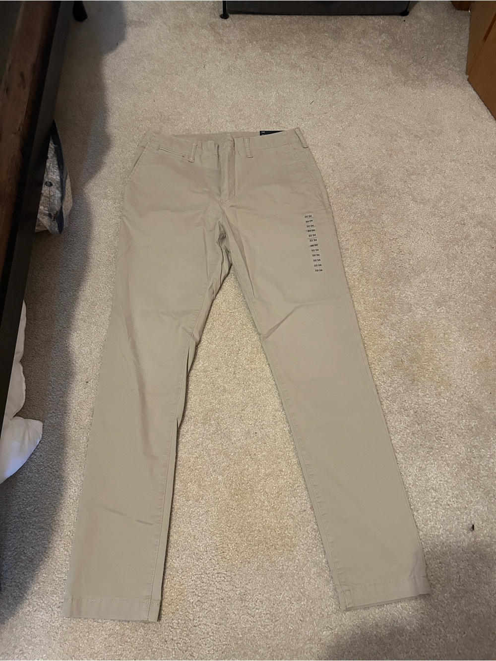 Men's Slim Straight Khaki Pants - Beige